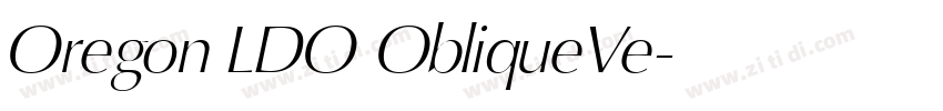 Oregon LDO ObliqueVe字体转换